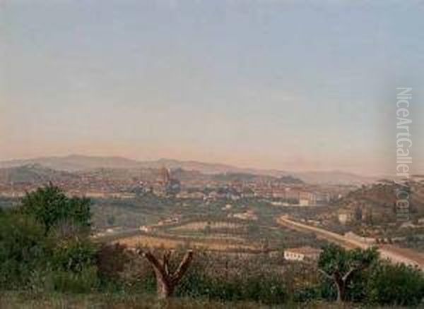 Firenze Da Fonteviva. Studio Dal Vero Oil Painting by R.W. Spranger