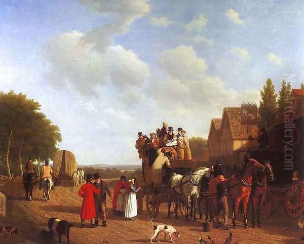 The Last Stage On The Portsmouth Road Oil Painting by Jacques Laurent Agasse