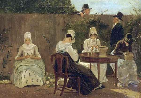 The Chalon Family In London Oil Painting by Jacques Laurent Agasse