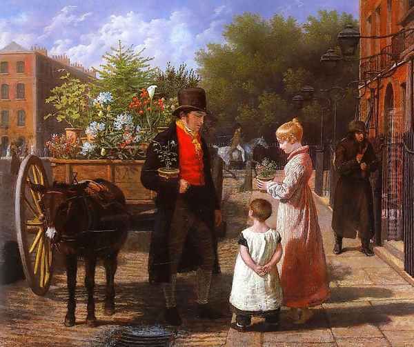 The Flower Seller 2 Oil Painting by Jacques Laurent Agasse