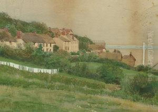 Porthoustock Oil Painting by Arthur Crossingham Sprules