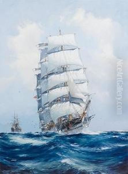 The Square-rigged Wool Clipper Oil Painting by Jack Spurling