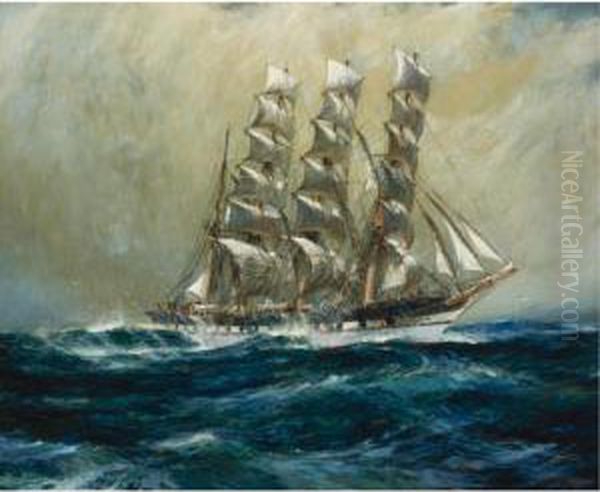 The Clipper Ship Ross-shire Oil Painting by Jack Spurling