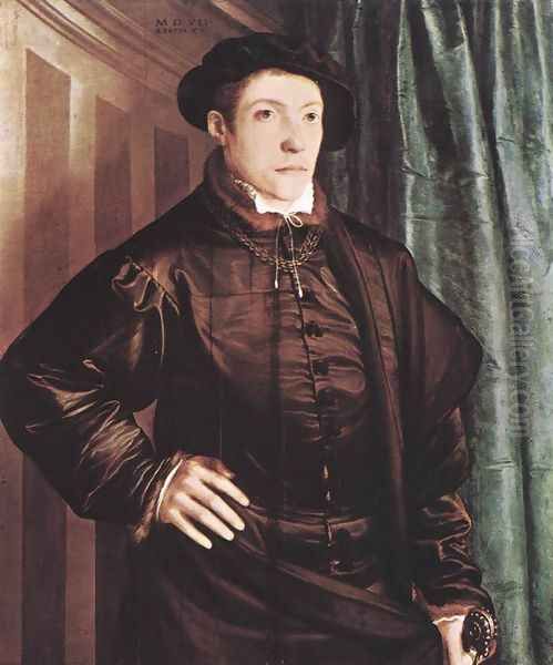 Christoph Fugger 1541 Oil Painting by Christoph Amberger