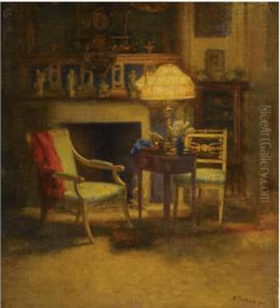 Interior Oil Painting by Alexander Valentinov Sredin