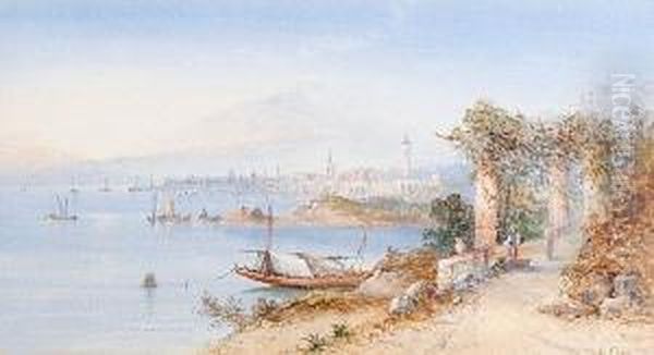 'the Bay Of Naples' Oil Painting by Edwin St John