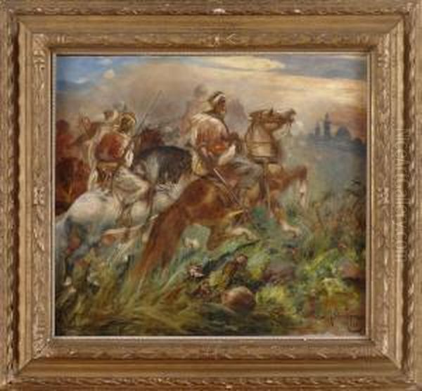 Arabische Reiter. Oil Painting by Heinrich Maria Staackmann