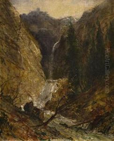 Torrente Montano Oil Painting by Adolf Stabli