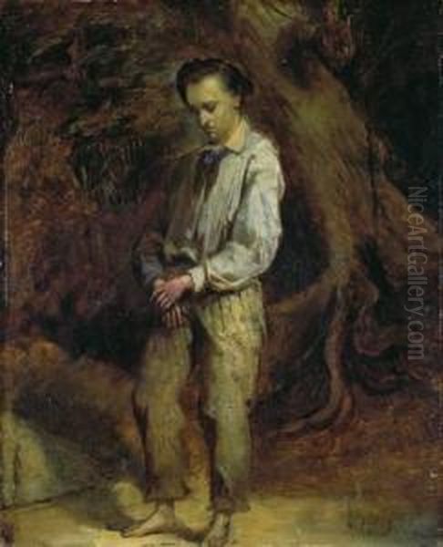 Portrait Eines Jungen Mannes Oil Painting by Adolphe Stache