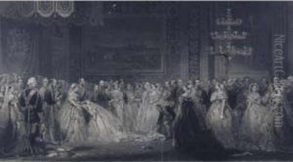 A Drawing Room At St. James's Palace In The Reign Of Victoria Oil Painting by Frederick Stacpoole