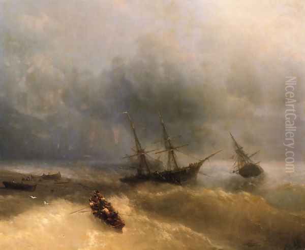 The Shipwreck Oil Painting by Ivan Konstantinovich Aivazovsky