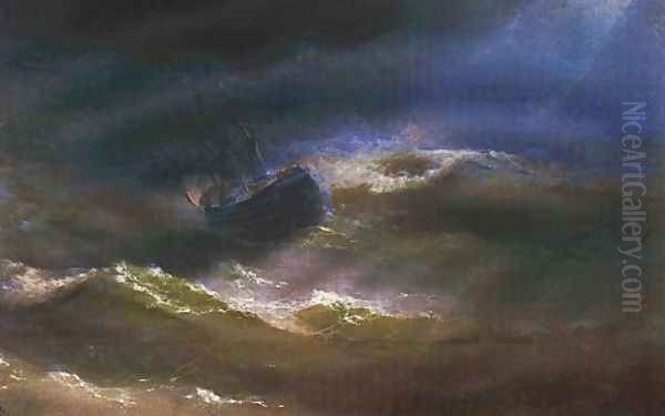 Maria in a Storm Oil Painting by Ivan Konstantinovich Aivazovsky