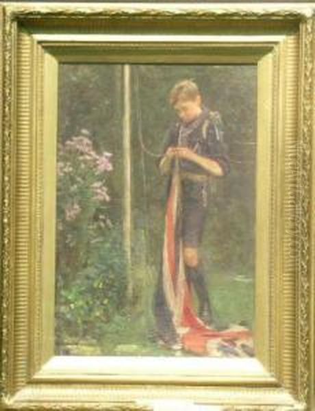 A Young Scout's Duty Oil Painting by Ernest Stafford Carlos