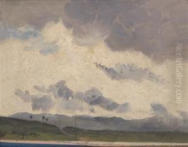 Atmospheric Clouds Oil Painting by Balthasar, Balz Stager