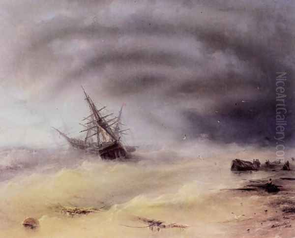 Storm Oil Painting by Ivan Konstantinovich Aivazovsky