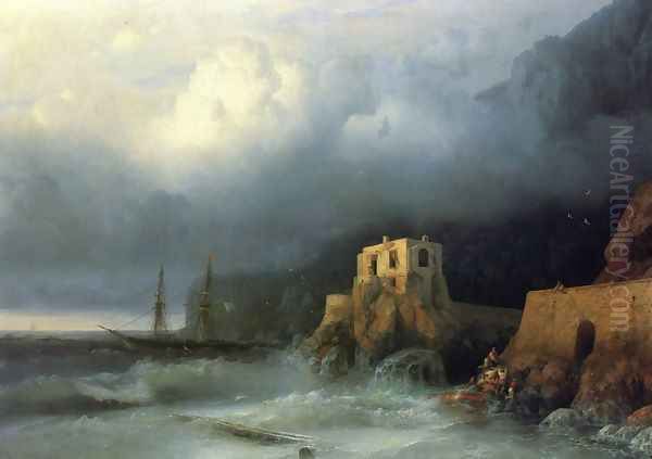 The Rescue I Oil Painting by Ivan Konstantinovich Aivazovsky