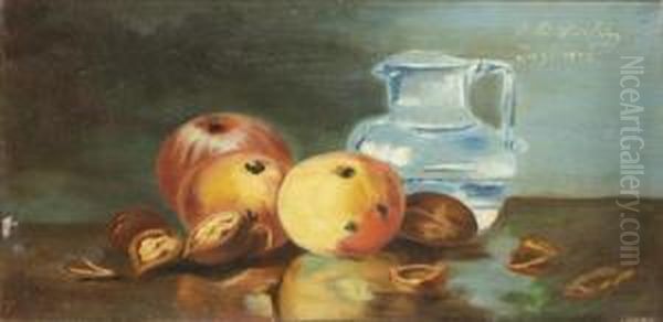 Naturastatica Cu Fructe Oil Painting by C.D. Stahi