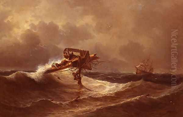 The Rescue Oil Painting by Ivan Konstantinovich Aivazovsky