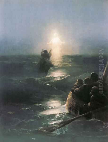 Walking on Water Oil Painting by Ivan Konstantinovich Aivazovsky