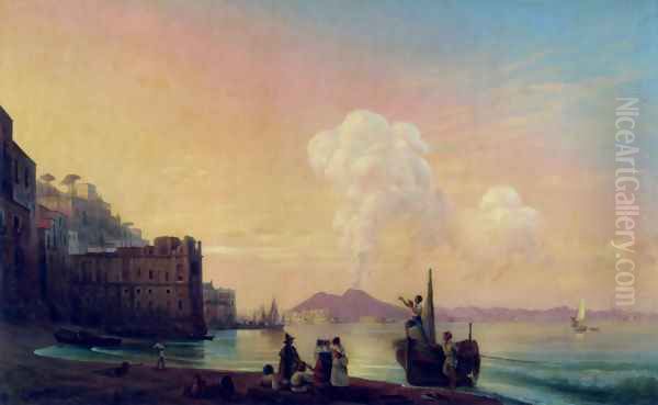 Bucht von Neapel. Öl auf Leinwand Oil Painting by Ivan Konstantinovich Aivazovsky