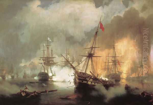 Battle of Navarino Oil Painting by Ivan Konstantinovich Aivazovsky