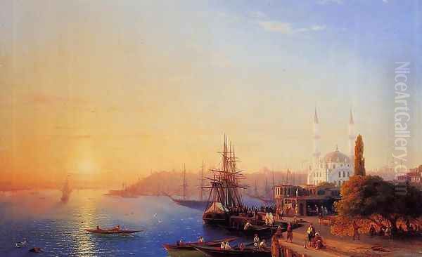 Panorama of Constantinopole Oil Painting by Ivan Konstantinovich Aivazovsky