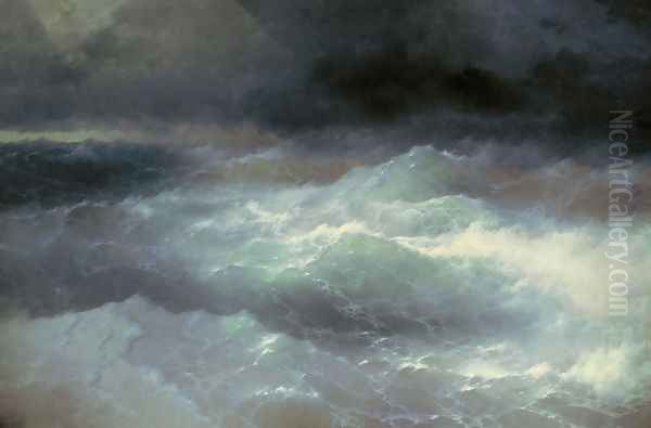 Between Waves Oil Painting by Ivan Konstantinovich Aivazovsky