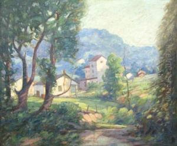 Spring Time Oil Painting by Clarence W. Staley