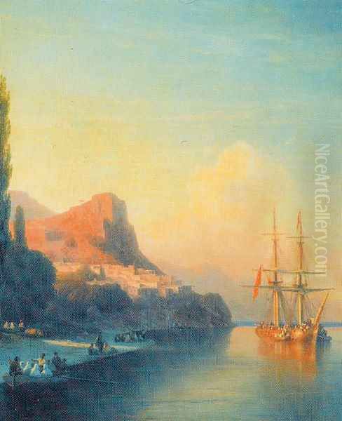 View of the golden Horn Oil Painting by Ivan Konstantinovich Aivazovsky