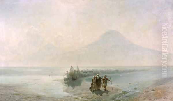 Dejection of Noah from mountain Ararat Oil Painting by Ivan Konstantinovich Aivazovsky