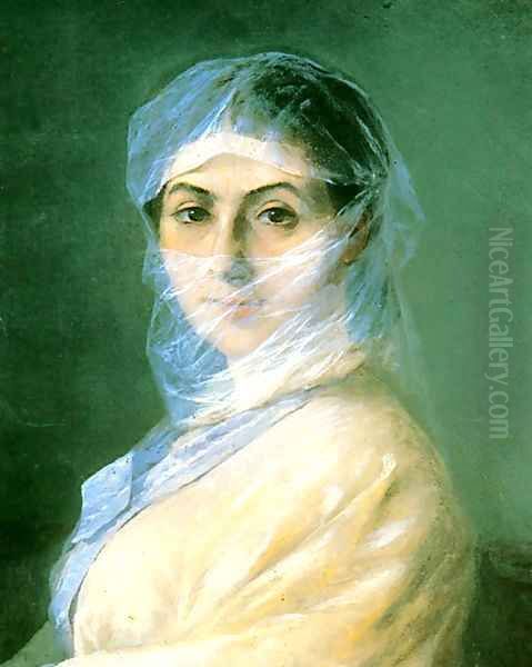 Portrait of the Artists wife Oil Painting by Ivan Konstantinovich Aivazovsky