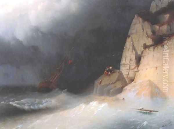 The Shipwreck 2 Oil Painting by Ivan Konstantinovich Aivazovsky