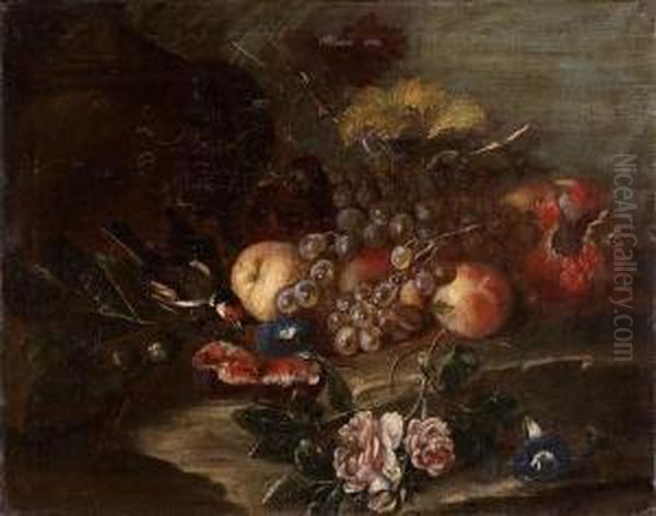 Natures Mortes Aux Fruits Et Fleurs Oil Painting by Giovanni Stanchi