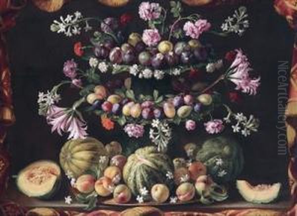 Still Life Of Fruit Oil Painting by Giovanni Stanchi