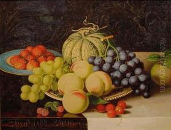 Still Life With Fruit Oil Painting by Alexander Stanesby