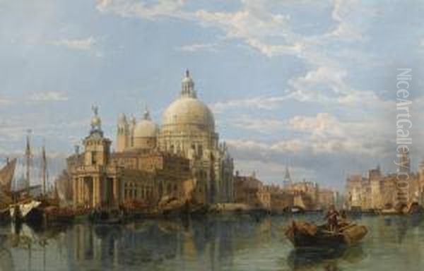 Santa Maria Della Salute, Venice Oil Painting by George Clarkson Stanfield