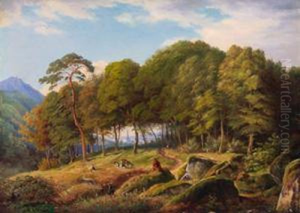 Landschaft Bei Sinzendorf Oil Painting by Bernhard Stange