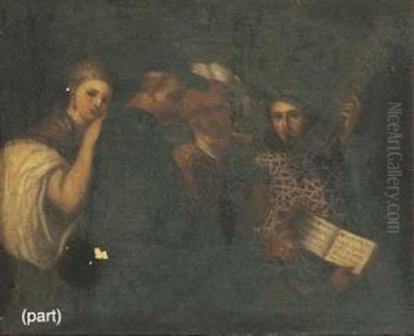 A Concert Oil Painting by Anna Maria Nee Stanhope