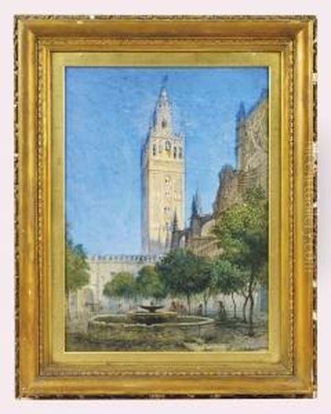 Tower Of The Giralda At Seville Oil Painting by Henry Stanier