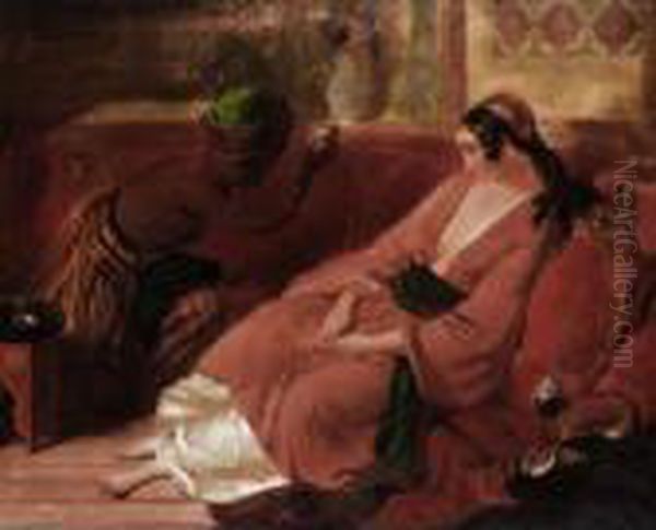 In The Harem, Granada, Spain Oil Painting by Henry Stanier