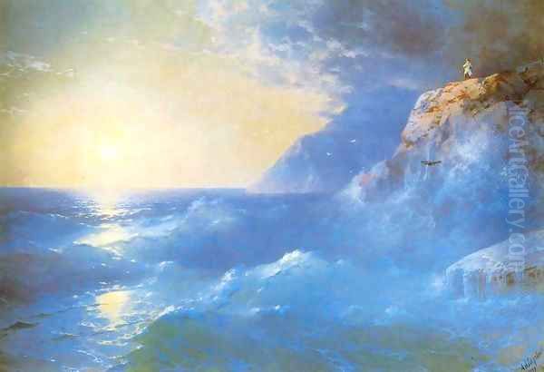 Napoleon on island of St Helen Oil Painting by Ivan Konstantinovich Aivazovsky