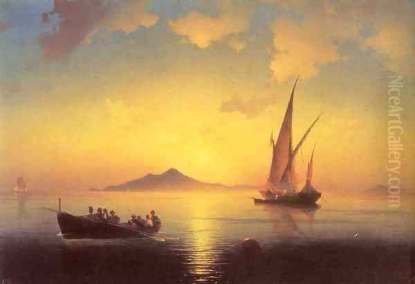 The Bay of Naples Oil Painting by Ivan Konstantinovich Aivazovsky