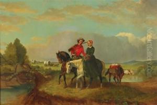 Betrothal On Theplains Oil Painting by John Mix Stanley