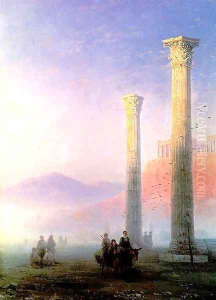 Acropolis of Athens Oil Painting by Ivan Konstantinovich Aivazovsky