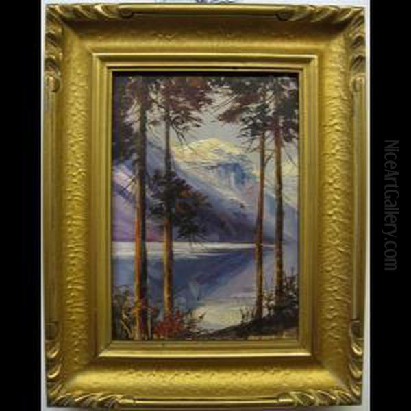 Lake Louise; Lake Scene Oil Painting by William Stanley