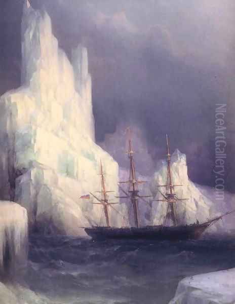 Icebergs in the Atlantic Oil Painting by Ivan Konstantinovich Aivazovsky