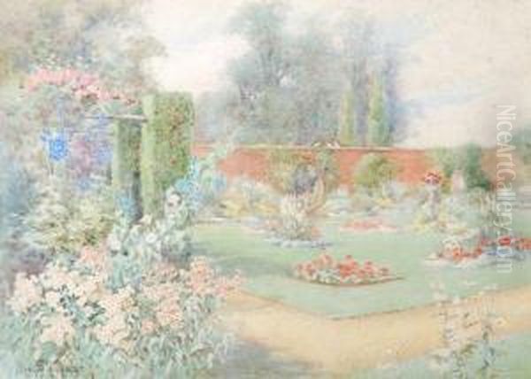 Theold Cherry Orchard, Claydon Park Oil Painting by Lilian Stannard