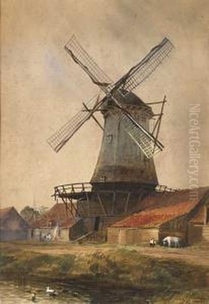 Windmill Oil Painting by Anthony Carey Stannus