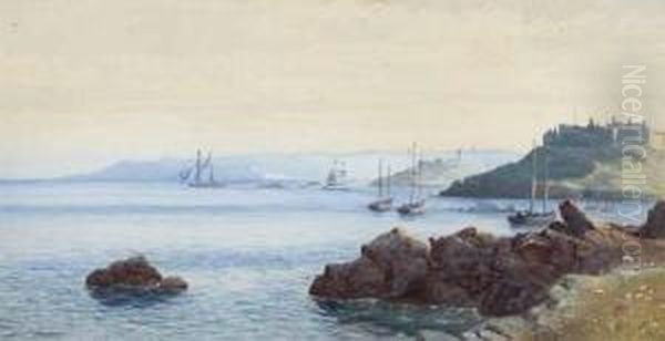 Seascape & Boats Oil Painting by Anthony Carey Stannus