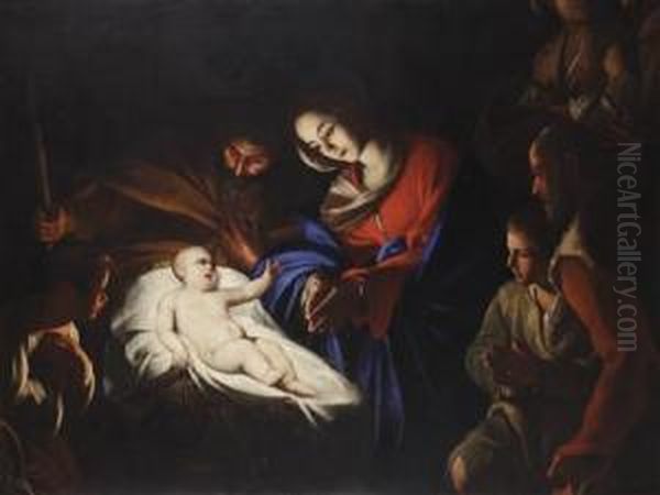 The Adoration Of The Shepherds Oil Painting by Massimo Stanzione